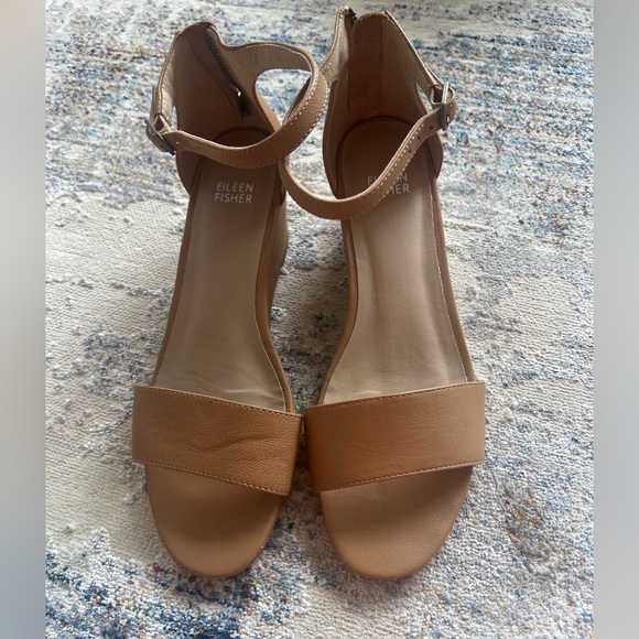 Eileen Fisher Sandals Mara ankle strep wedge sandal - Picture 1 of 2